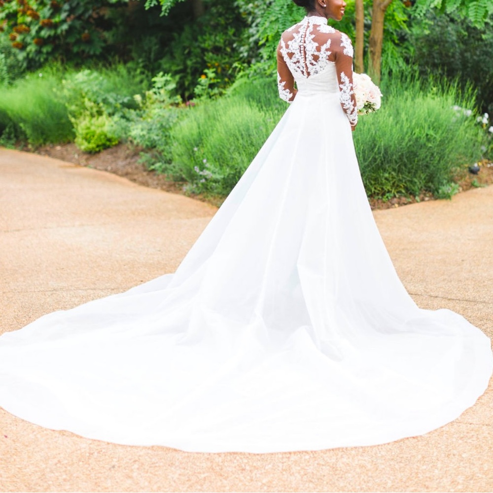 Custom Made Lace Wedding Dress (by Andrea Iyamah)